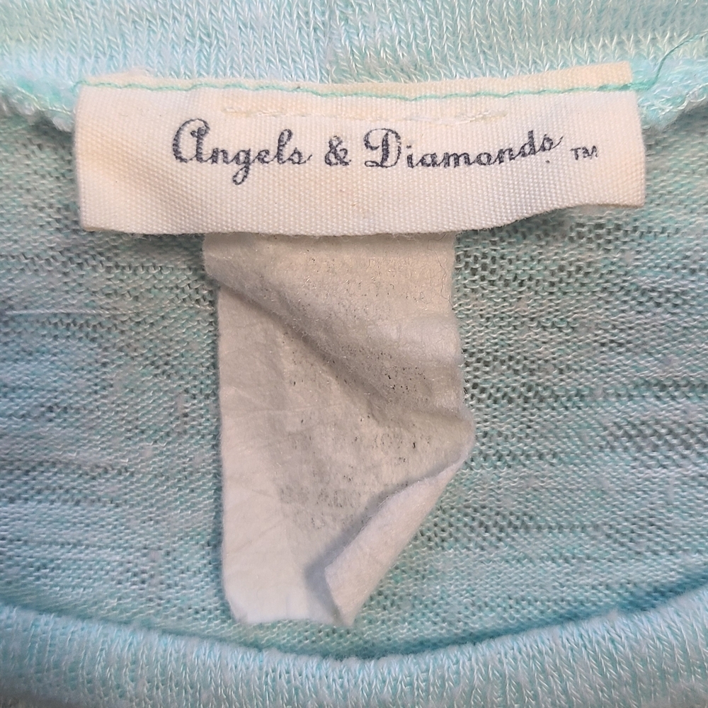 Angels & Diamonds Cross Graphic Top Large Lace Rhinestone Boho USA - Picture 3 of 9